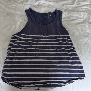 J. Crew Navy and White Striped Tank Top